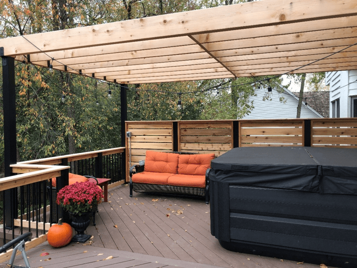 outdoor deck during the fall